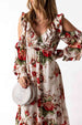 Floral Cold-Shoulder Ruffled Dress -BazaarBey - www.shopbazaarbey.com