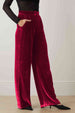  Loose Fit High Waist Long Pants with Pockets Bazaarbey