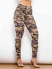 Full Size Camouflage Buttoned Leggings Bazaarbey