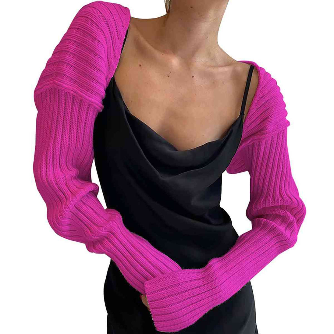 Long Sleeve Knit Bolero Trendsi