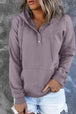 Dropped Shoulder Long Sleeve Hoodie with Pocket Trendsi