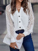 Lantern Sleeve V-Neck Button-Down Cardigan Trendsi