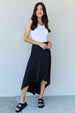  First Choice High Waisted Flare Maxi Skirt in Black 