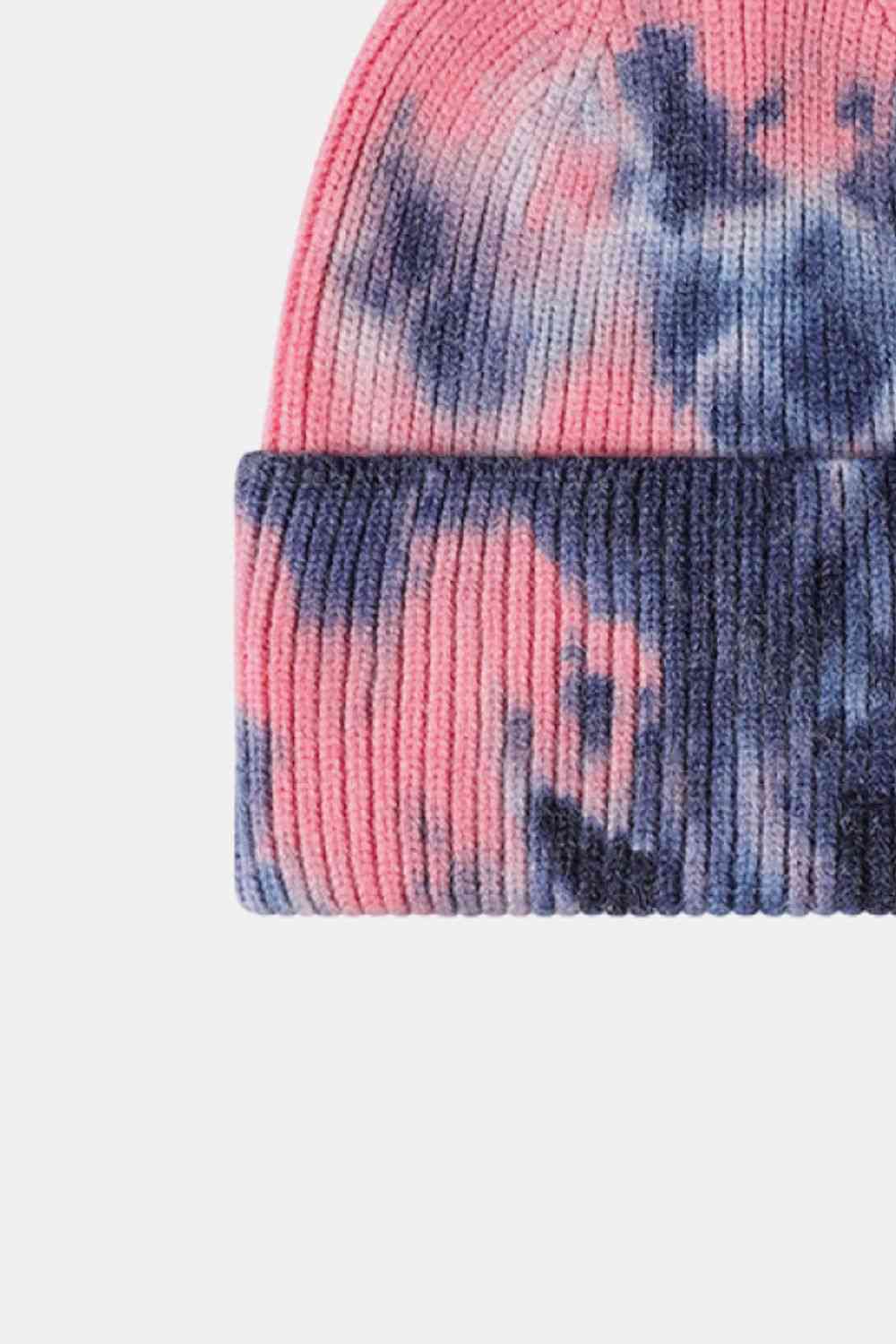 Tie-Dye Cuffed Rib-Knit Beanie Hat Trendsi