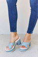  Cherish The Moments Contrast Platform Sandals in Misty Blue Trendsi