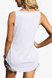 Curved Hem Square Neck Tank Bazaarbey