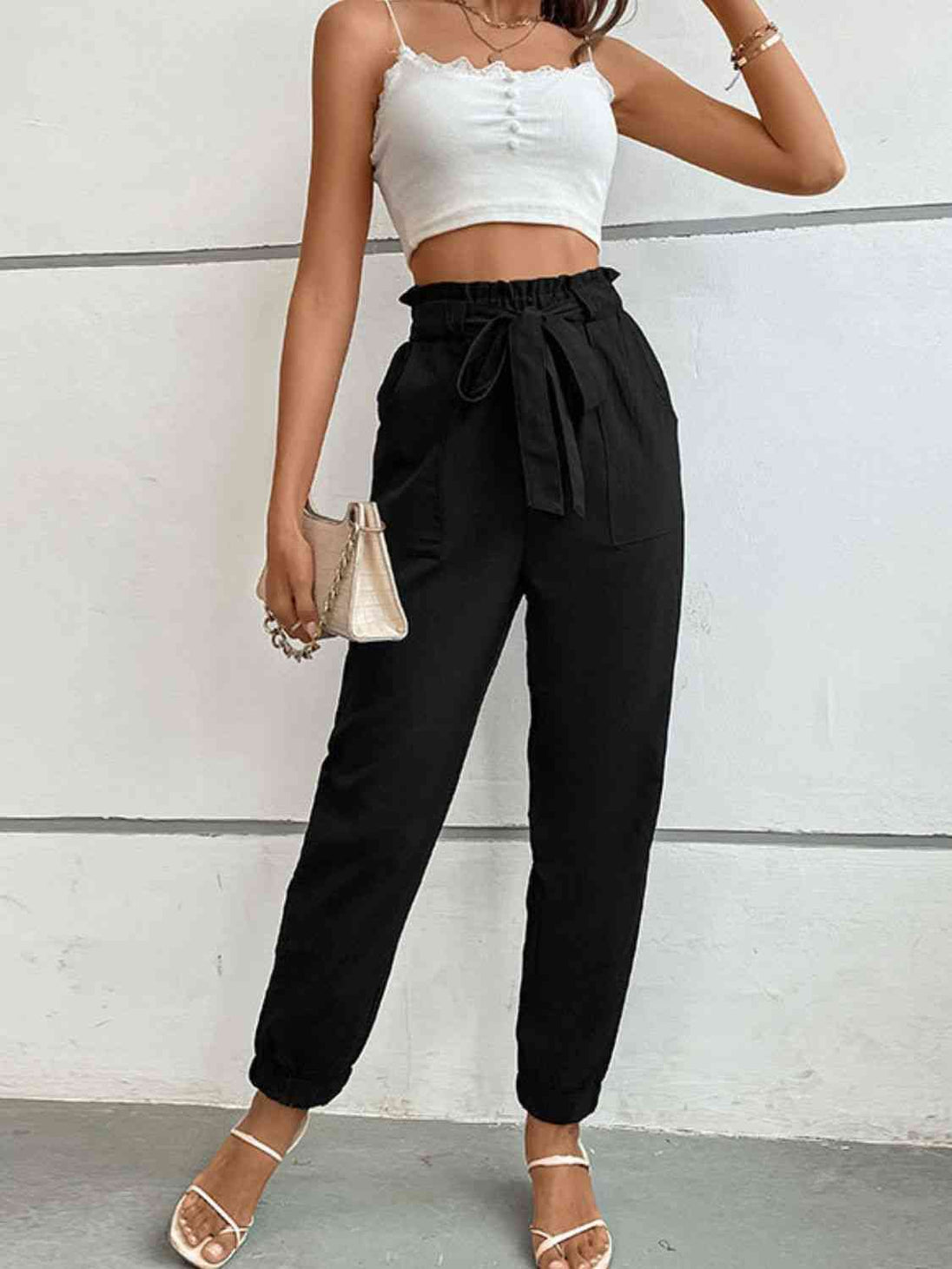 Tie Front Long Pants Bazaarbey