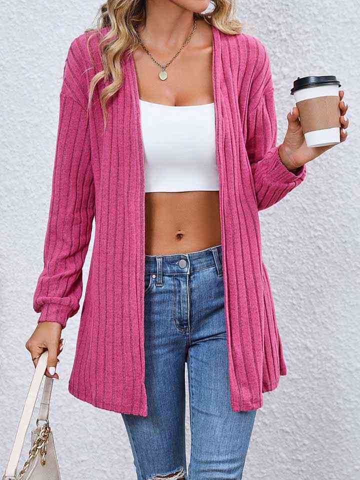  Dropped Shoulder Cardigan Trendsi