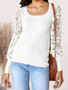 BazaarBey  Detail Scoop Neck Knit Top Bazaarbey