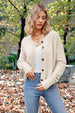 Button Up Round Neck Drop Shoulder Cardigan Trendsi