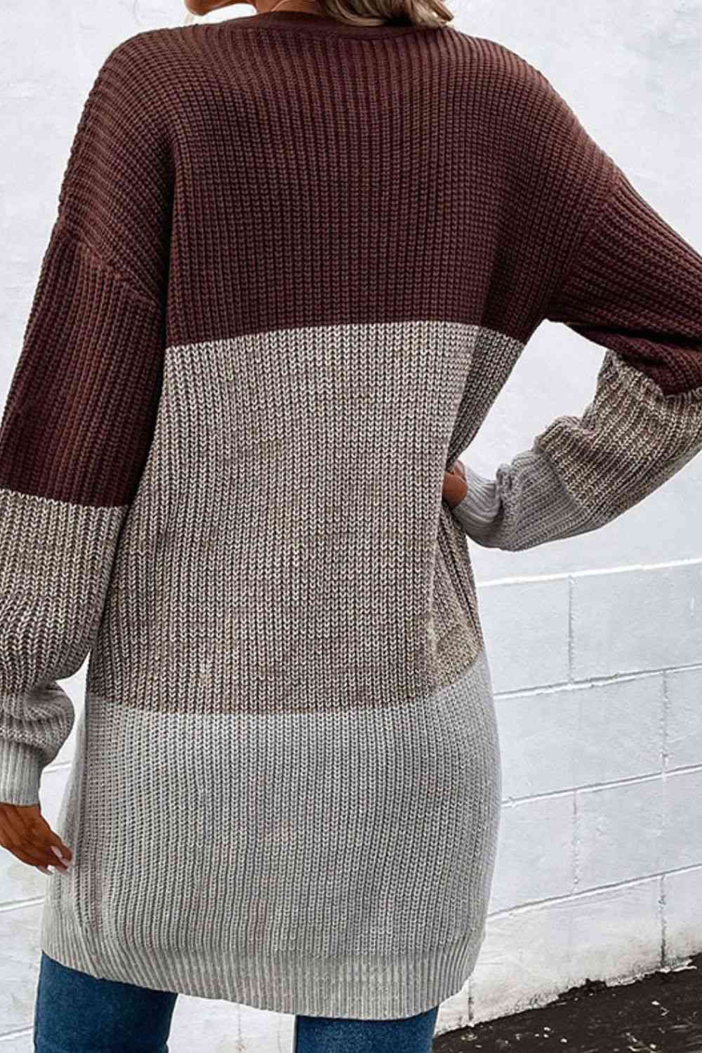    Rib-Knit  Cardigan Bazaarbey