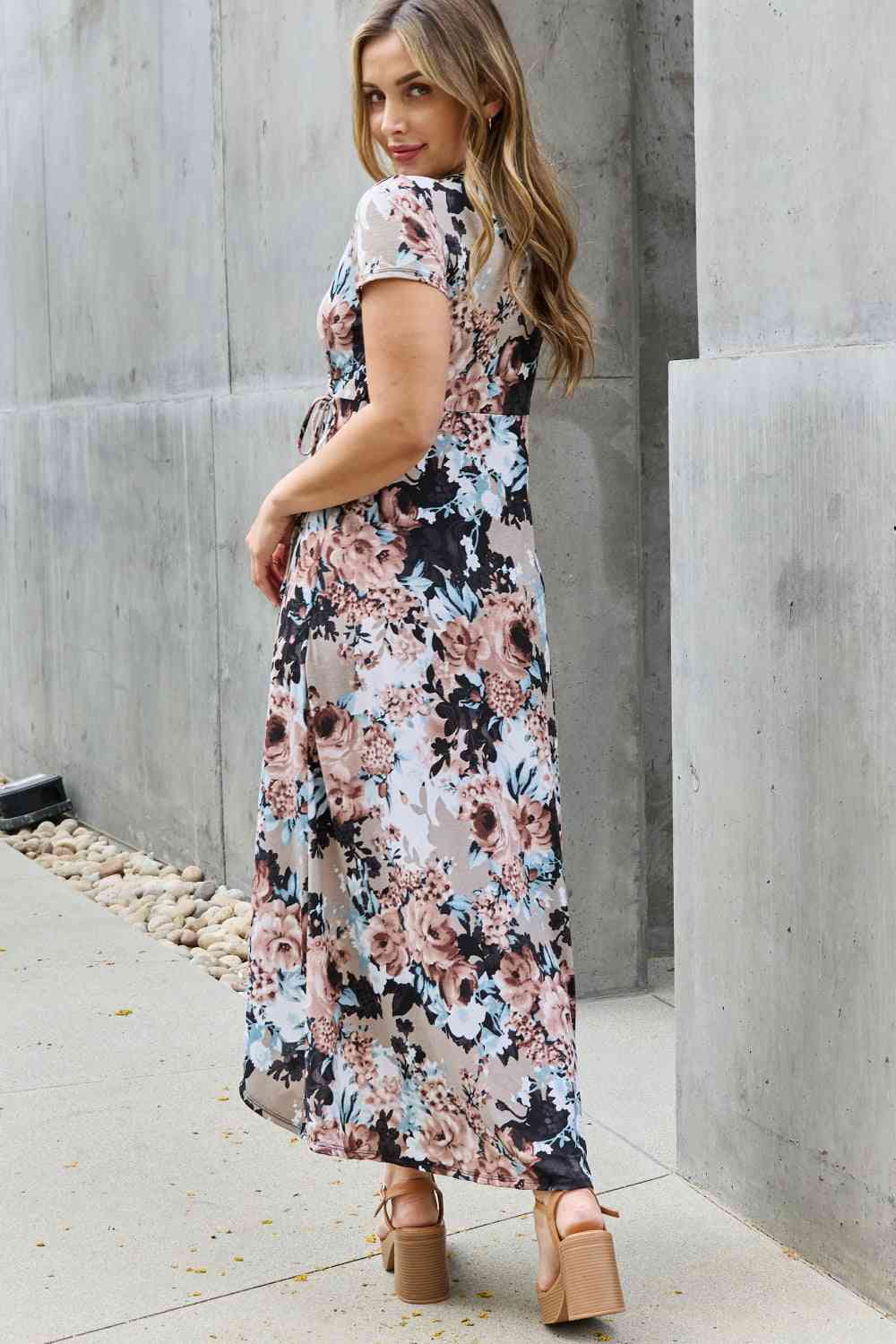 Heimish Give Me Roses Full Size Floral Maxi Wrap Dress -BazaarBey - www.shopbazaarbey.com