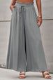 Drawstring Waist Wide Leg Pants Bazaarbey