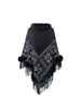 Fringe Geometric Cape Sleeve Poncho Bazaarbey