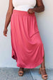  Comfort Princess Full Size High Waist Scoop Hem Maxi Skirt in Hot Pink Trendsi