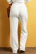 Textured Straight Leg Pants Bazaarbey