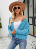  Button Front Long Sleeve Cardigan Trendsi