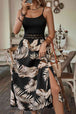 Printed Sleeveless Scoop Neck Slit Dress -BazaarBey - www.shopbazaarbey.com