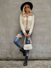 Collared Neck Long Sleeve Cardigan Trendsi