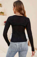 Scoop Neck Long Sleeve Knit Top Trendsi