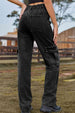 Loose Fit Long Jeans with Pockets Bazaarbey