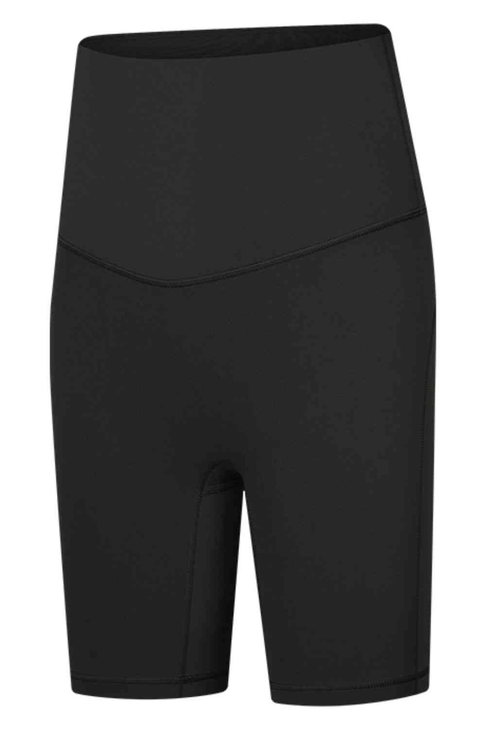 Seamless High-Rise Wide Waistband Biker Shorts Trendsi