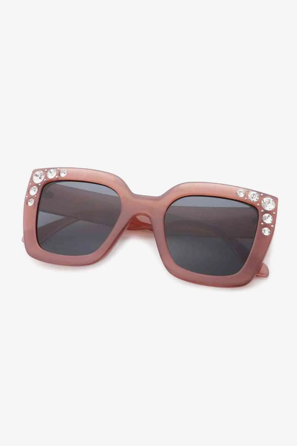 Inlaid Rhinestone ycarbonate Sunglasses Trendsi