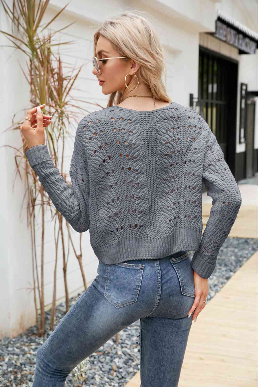  Cuffed Cropped Cardigan Bazaarbey