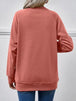 Round Neck Long Sleeve Sweatshirt Trendsi