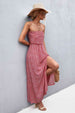 Strapless Split Maxi Dress Bazaarbey