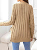 Button Down Cable-Knit Cardigan Bazaarbey