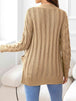 Button Down Cable-Knit Cardigan Bazaarbey