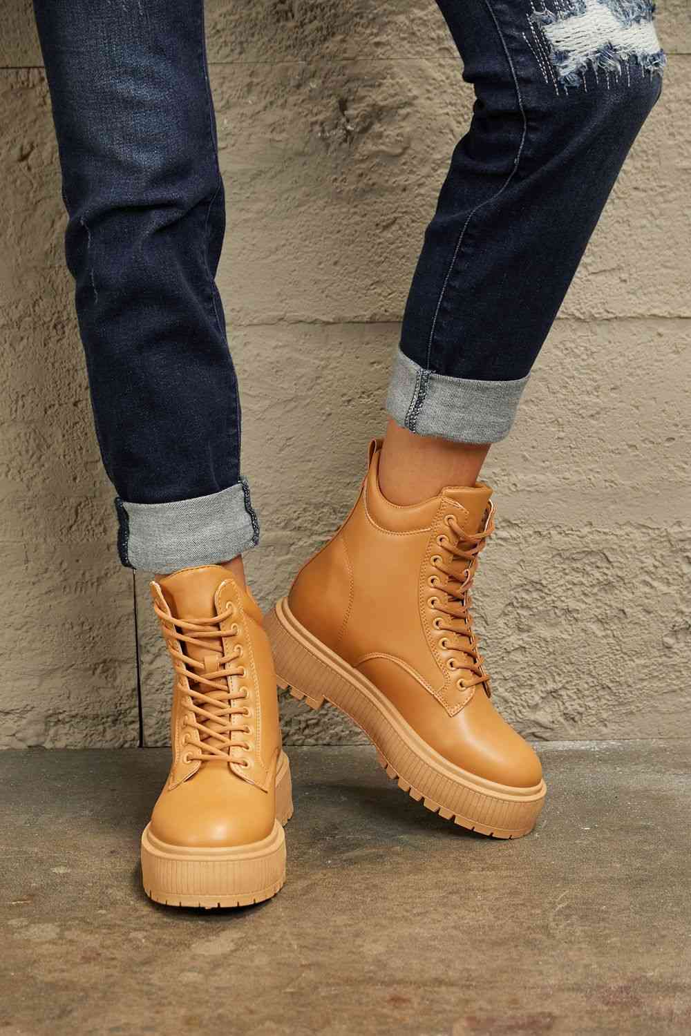  Platform Combat Boots Trendsi