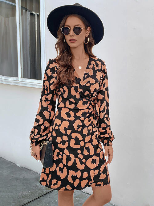 Printed  Long Sleeve Dress -BazaarBey - www.shopbazaarbey.com