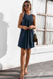 Round Neck Sleeveless Mini Dress -BazaarBey - www.shopbazaarbey.com