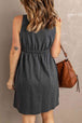 Sleeveless Button Down Mini Magic Dress Bazaarbey