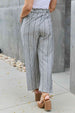  Find Your Path   Waist Striped Culotte Pants Bazaarbey