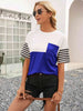 Striped  Round Neck Tee Trendsi