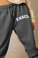    Drawstring Angel Graphic Long Sweatpants Bazaarbey