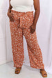  Right Angle  Geometric Printed Pants in Red Orange Bazaarbey