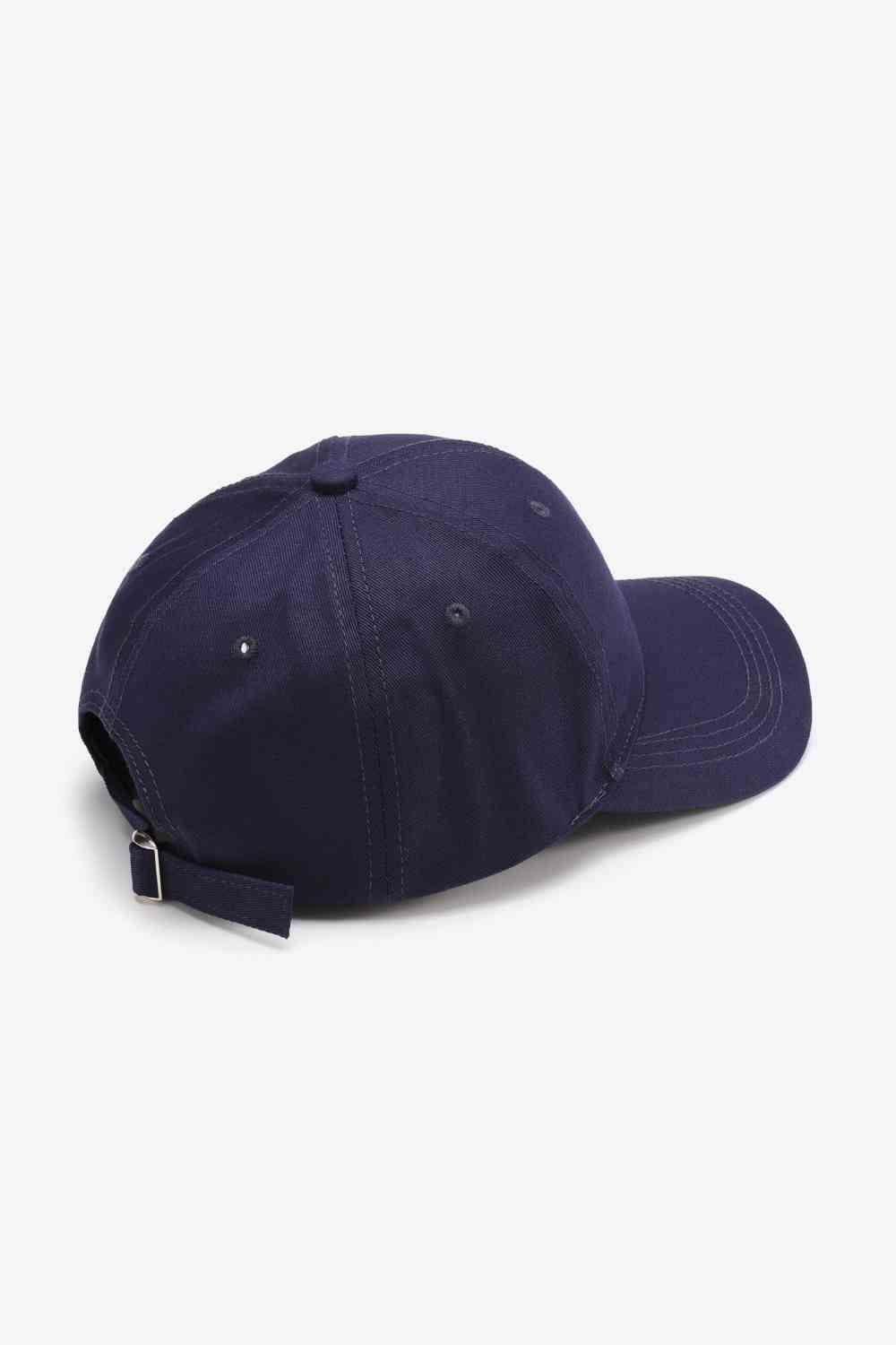 Plain Adjustable Cotton Baseball Cap Trendsi