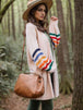 Striped  Long Sleeve Cardigan Trendsi