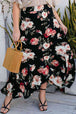 Plus Size Floral High-Rise Skirt Trendsi