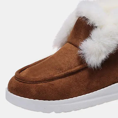 Furry Suede Snow Boots Trendsi