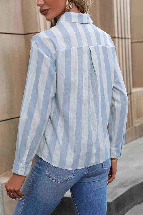 Striped Long Sleeve Shirt Bazaarbey