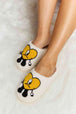 dy Love Heart Print Plush Slippers Trendsi