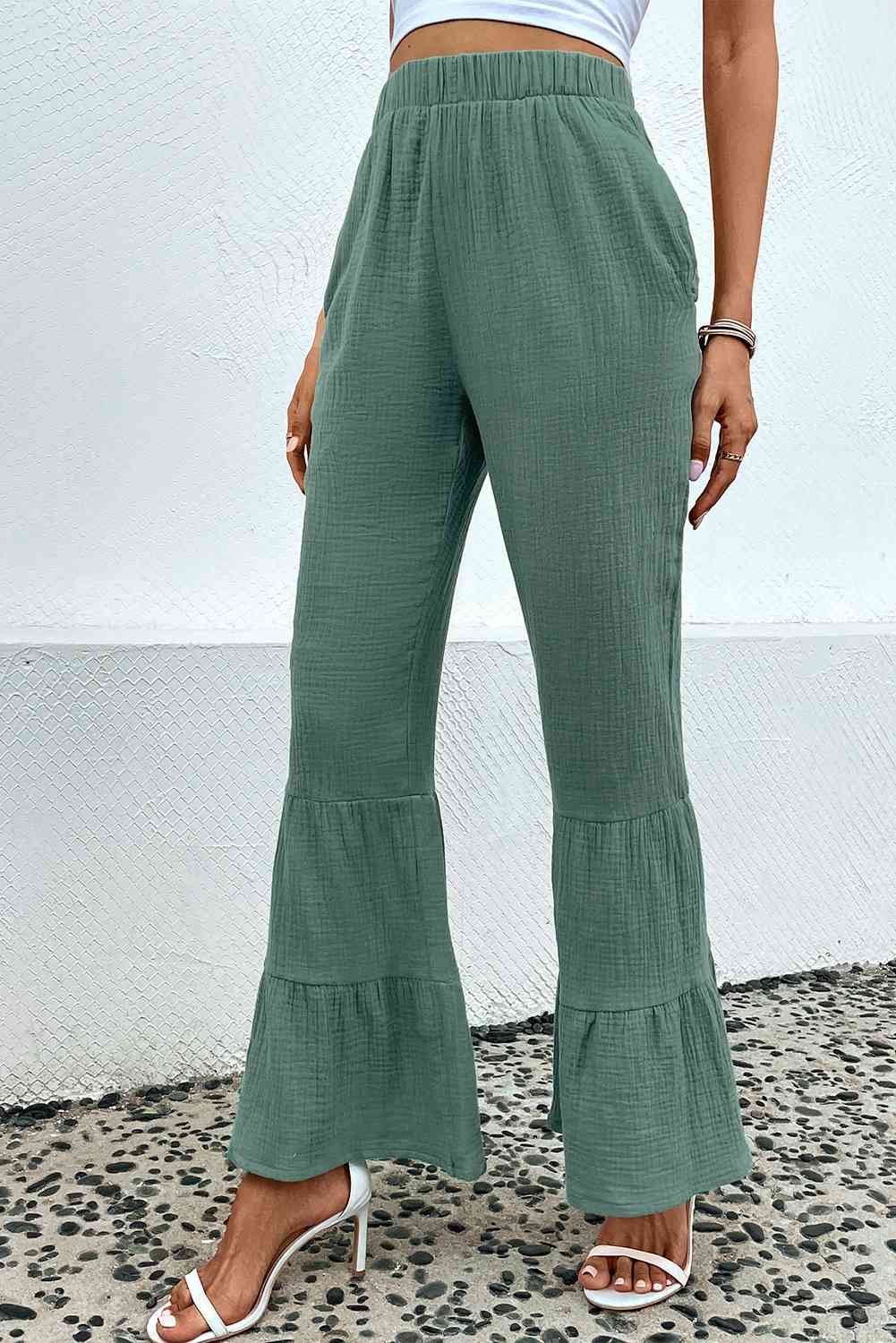 Long Flare Pants with Pocket Bazaarbey