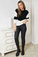 Woven Right Two-Tone Openwork Rib-Knit Sweater Bazaarbey