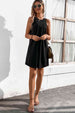 Round Neck Sleeveless Mini Dress -BazaarBey - www.shopbazaarbey.com