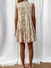 Printed V-Neck Sleeveless Mini Dress -BazaarBey - www.shopbazaarbey.com